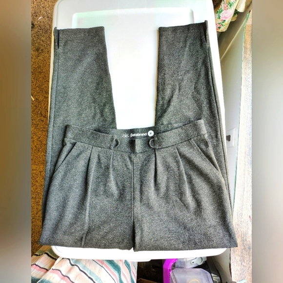 Betabrand women's dress pants mid rise slim fit open ankles pleated front M. - Picture 4 of 17